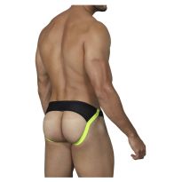 Pikante Click Athletic Mesh Jockstrap  in Geel/Zwart