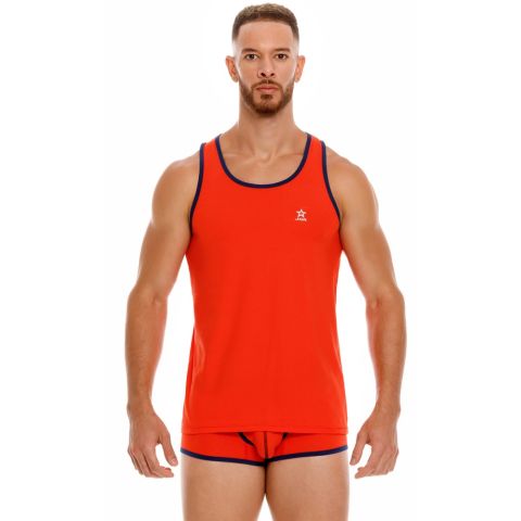 Jor College Tank-Top in Red